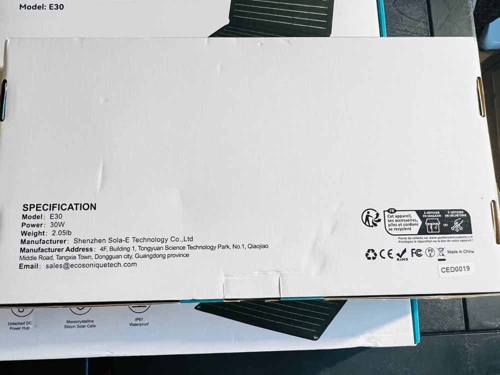 Ecosonique 30W Portable Solar Panel