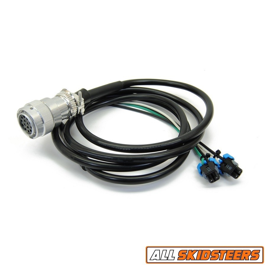 Skid Steer Aux Control Harness 8' - 2 Function Delphi 14 Pin Connector