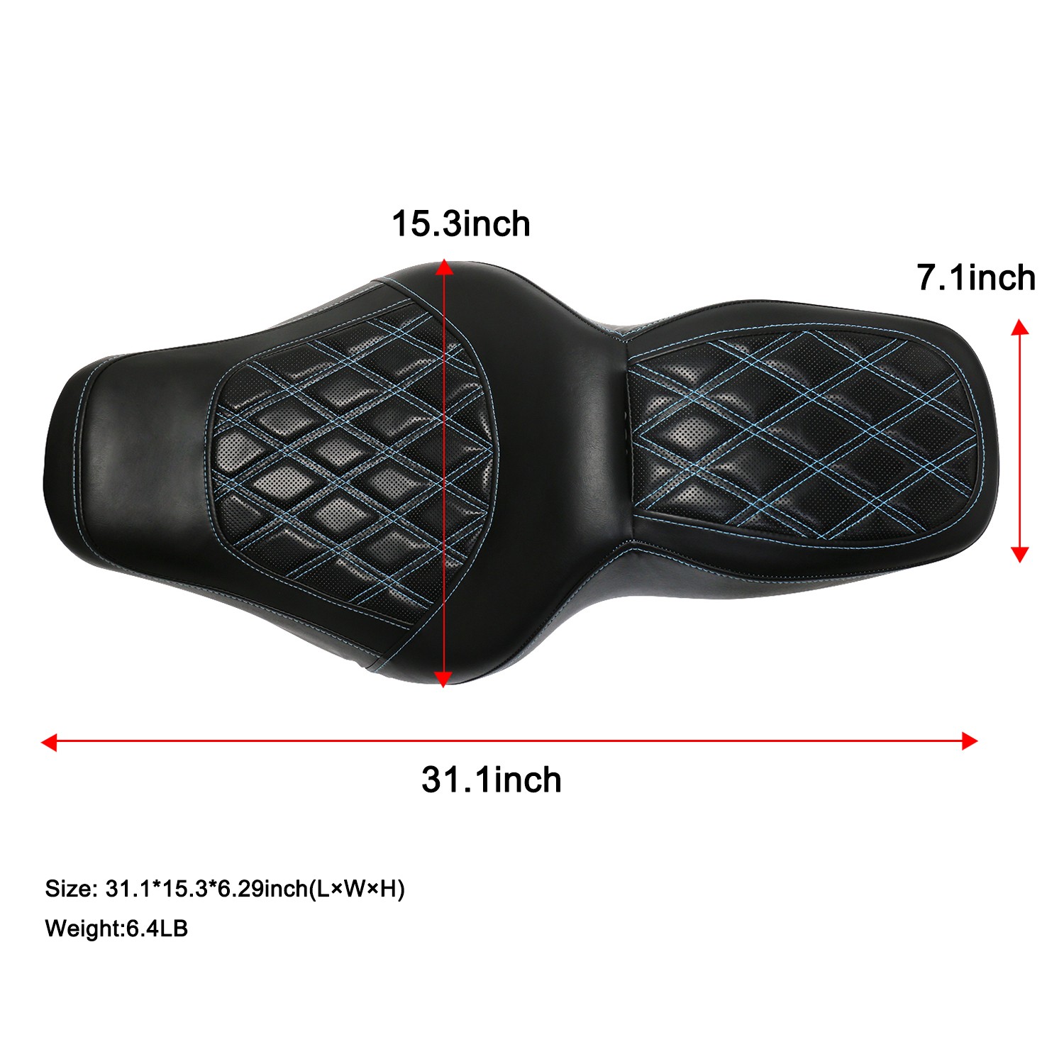 Blue Line Driver Passenger Seat For Harley Road King 97-07 / Street Glide 06 07