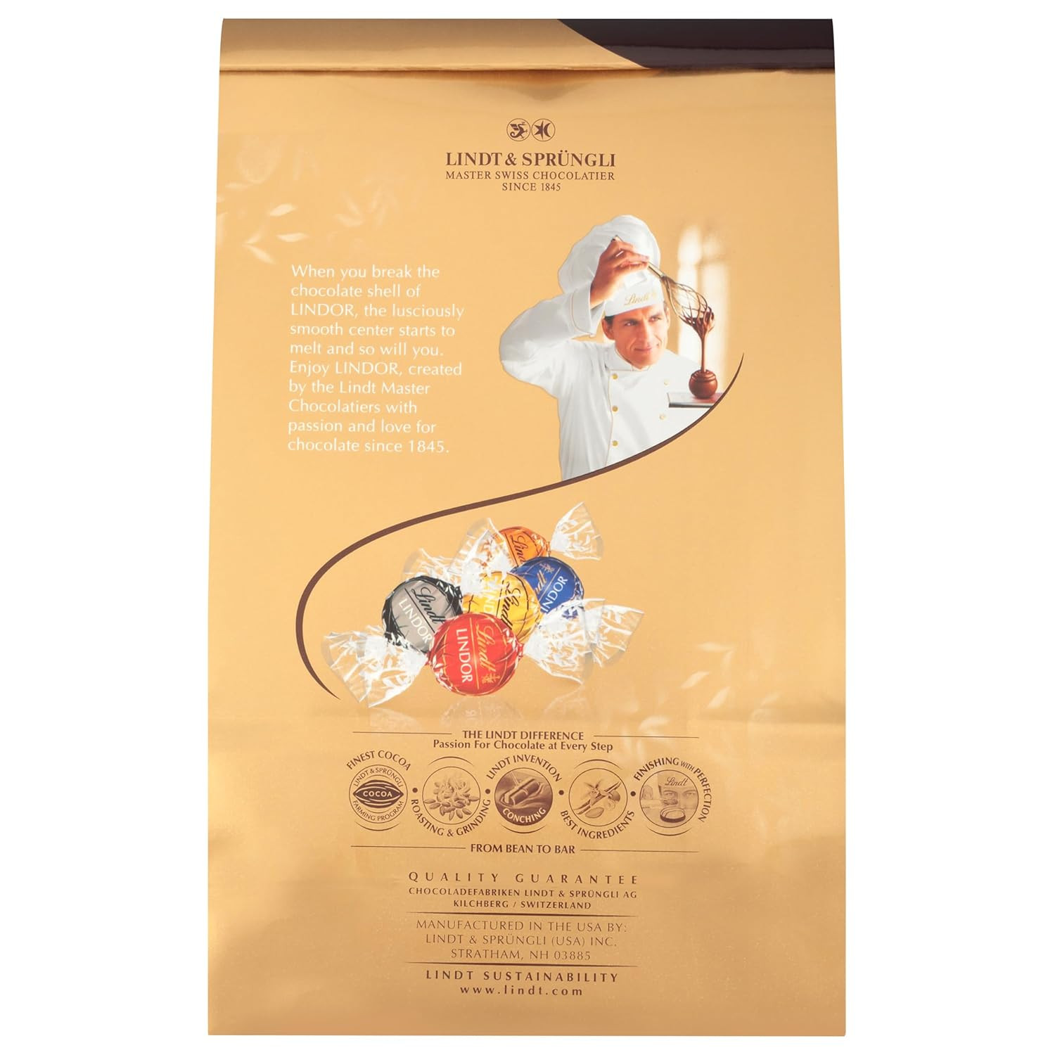 Lindt LINDOR Assorted Chocolate Candy Truffles, Chocolate with Smooth, Melting T