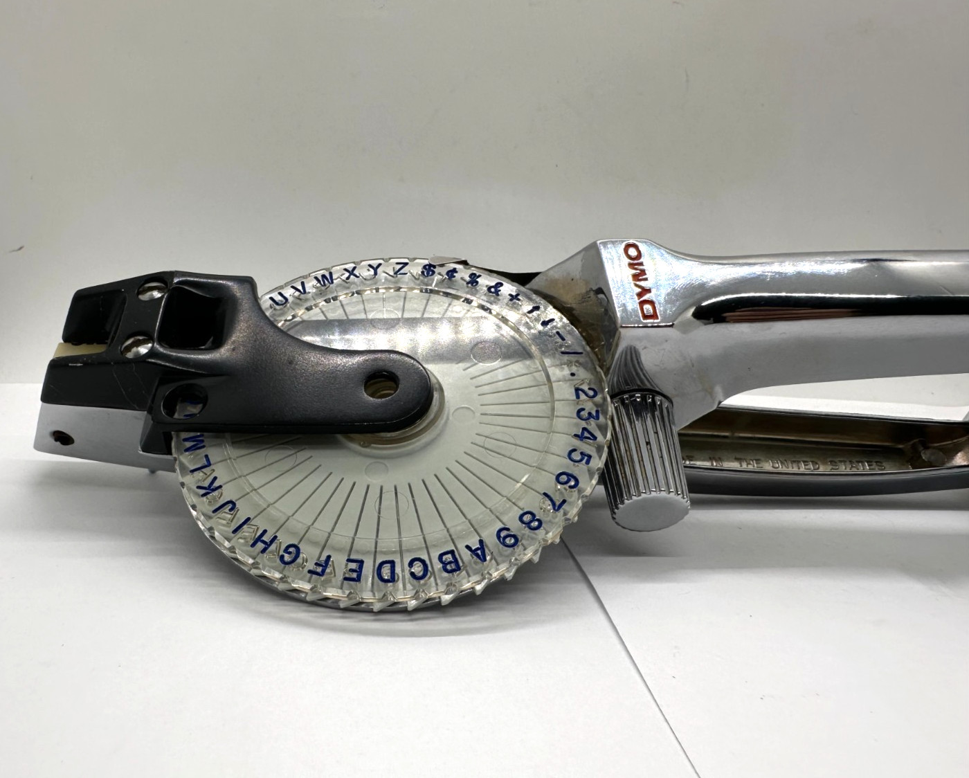 Vintage DYMO Metal Label Maker Made In USA. Tested Works (READ)