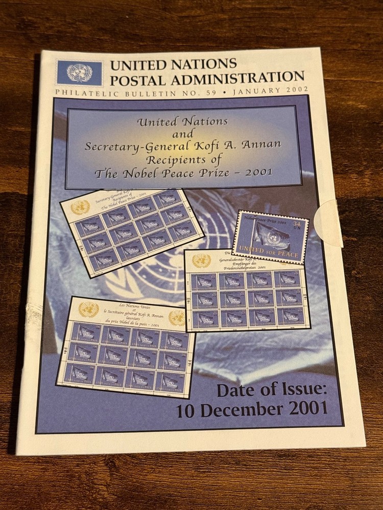United Nations Postal Administration, Philatelic Bulletin, No. 59, January 2002