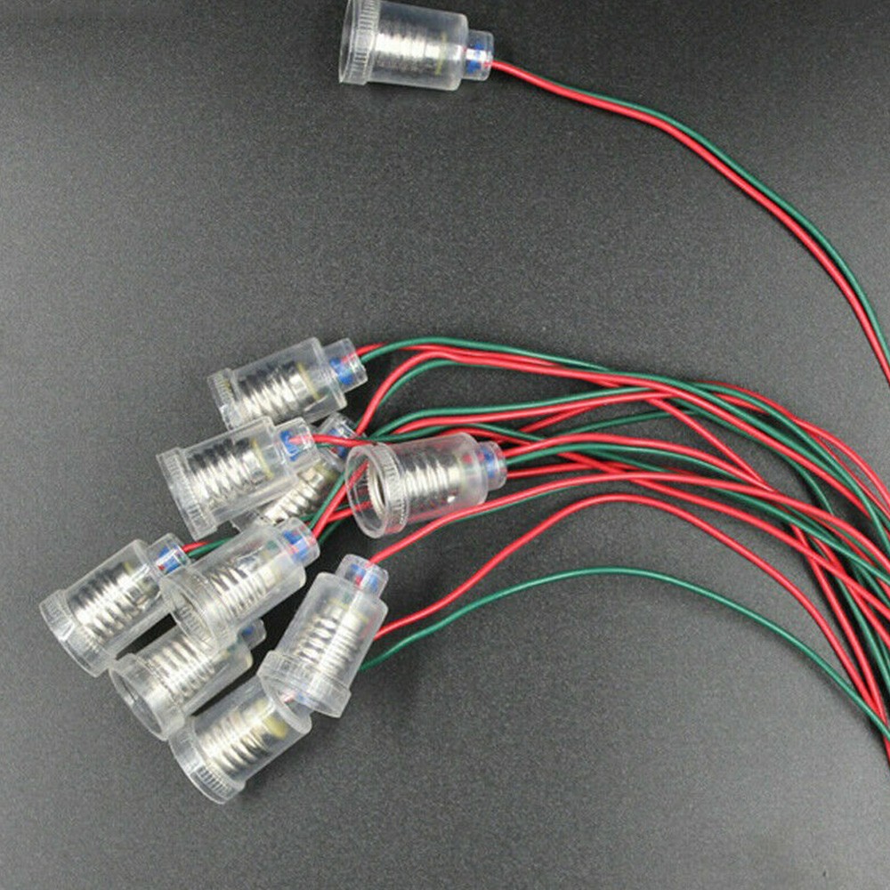 10X E10 LED Screw-Mount Small Bulbs Holder with Wire Socket E10 Lamp Light Base