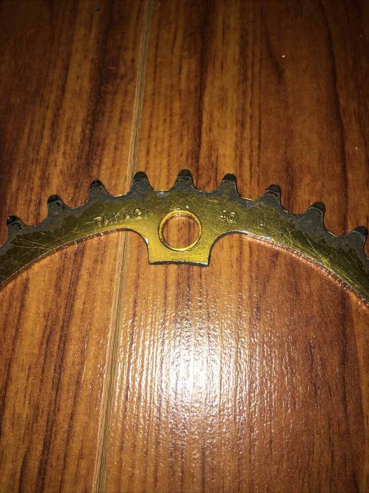 Authentic Old School 80’s Gold TAKAGI 40 Tooth Chainring