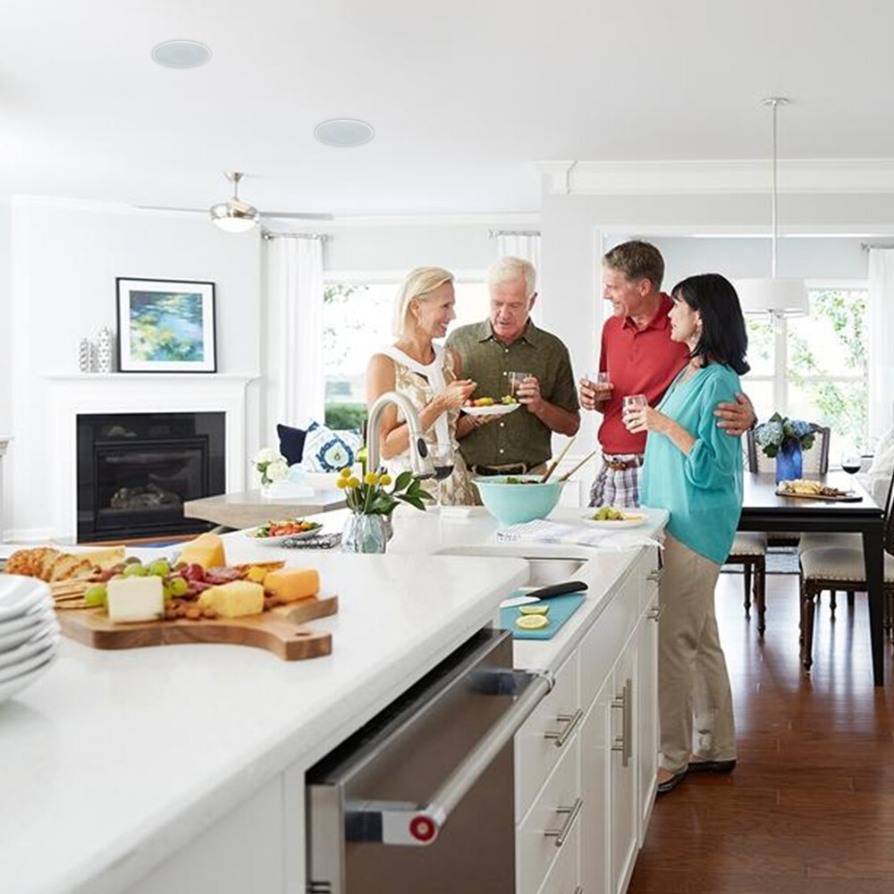 Herdio 4 Pack 4” Ceiling Speakers 320Watts - Flush Mount Easy Installation