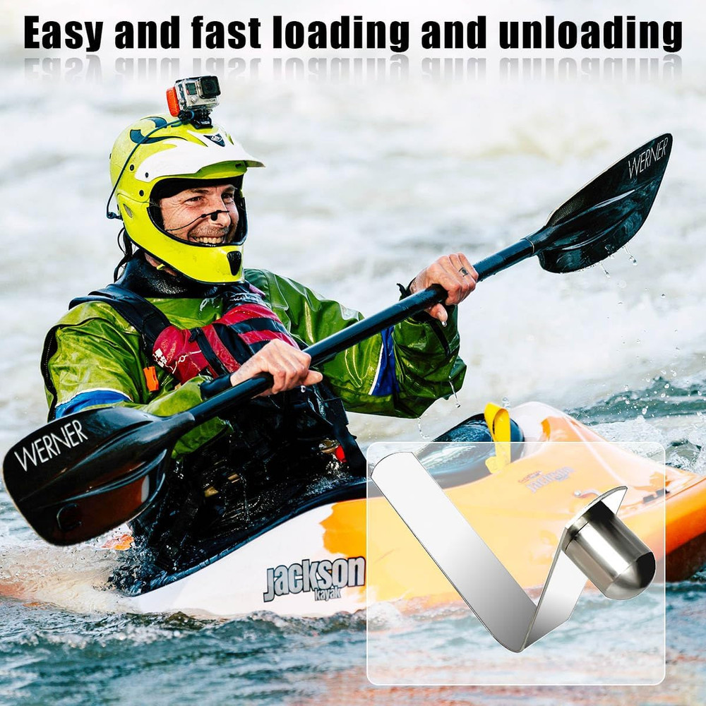 8 Pcs Kayak Paddle Spring Snap Clips, Stainless Steel Push Button Clips Camping