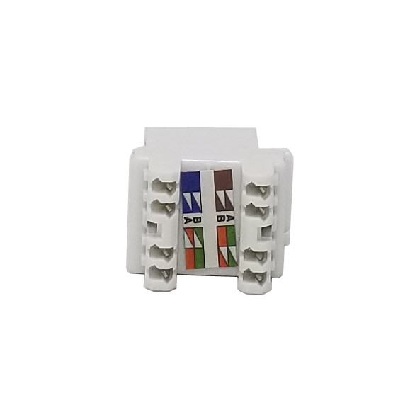 Keystone Jack Cat5e White Network Ethernet 110 Punchdown 8P8C 180°
