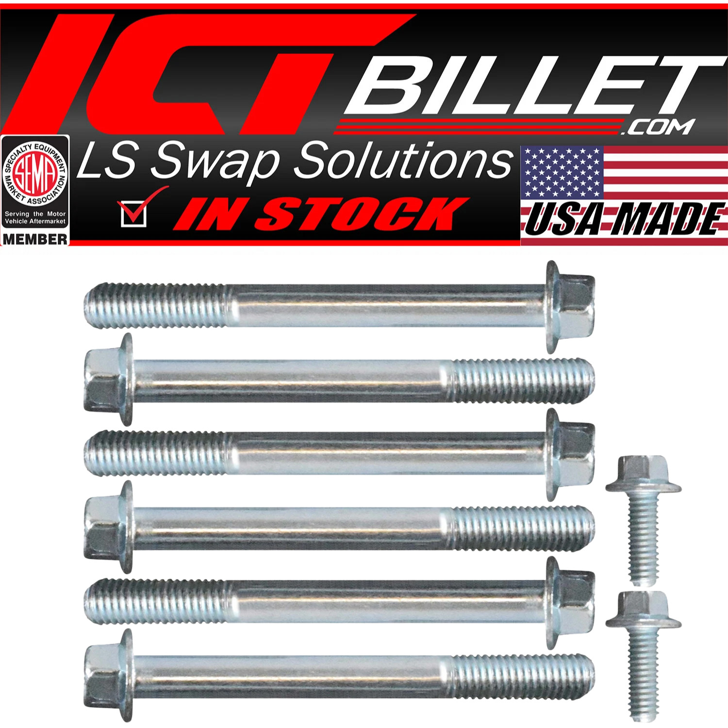 ICT Billet LS Water Pump & Thermostat Bolt Kit