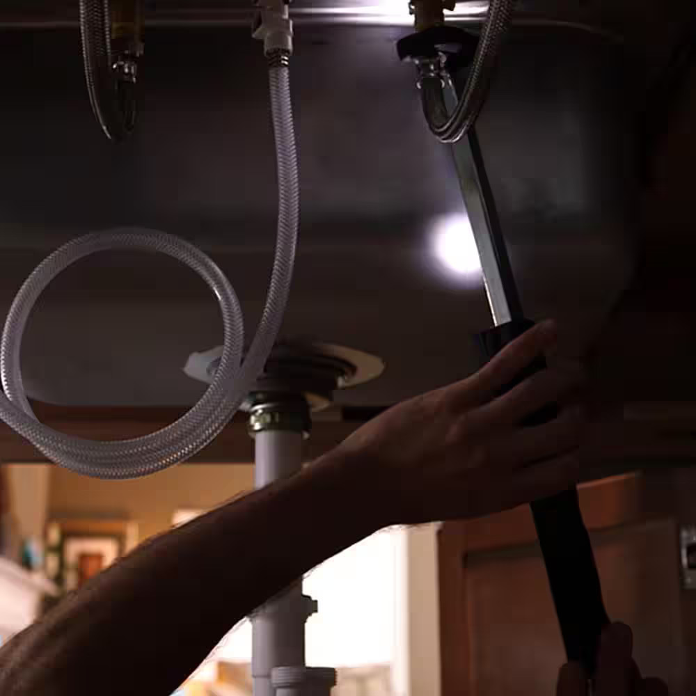 Ridgid 1/2 in to 1-1/4 in 10 in. to 17 in. Telescoping LED Lit Basin Pipe Wrench