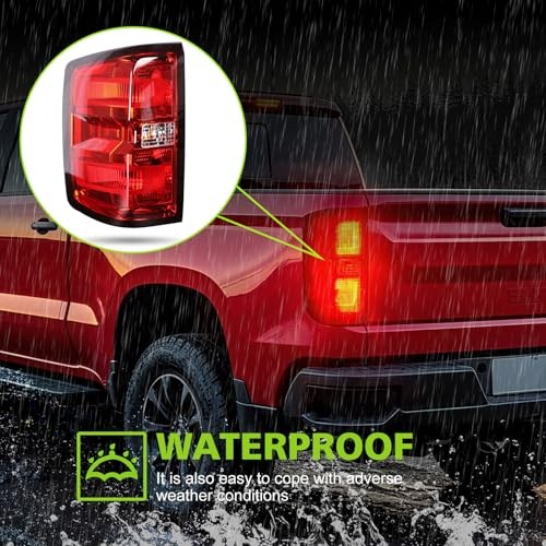 HSMOTHEV Red Tail Light Assembly for 2014-2018 Chevy Silverado Left Driver Side