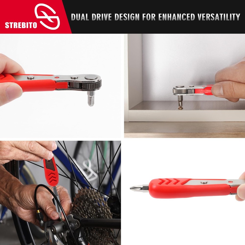 Right Angle Screwdriver 14 Piece Mini Ratchet Set, Offset Screwdriver Low Pro...