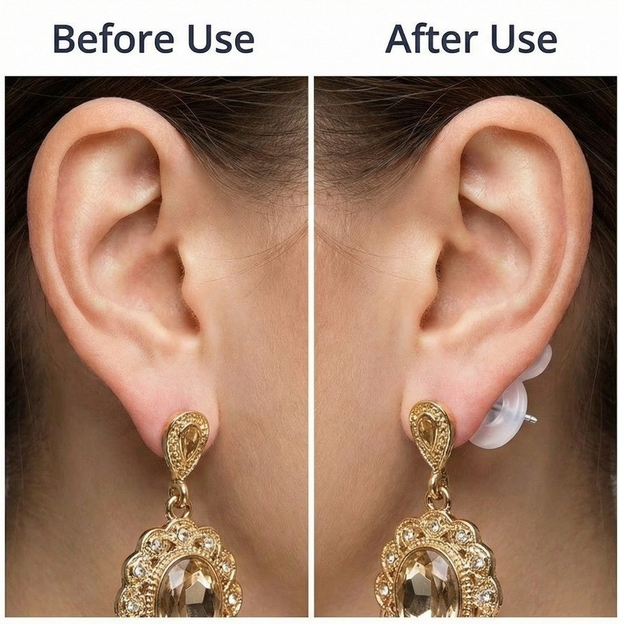 10pcs Earring Lifter Backs – Rubber Support for Droopy Ears & Heavy Earrings