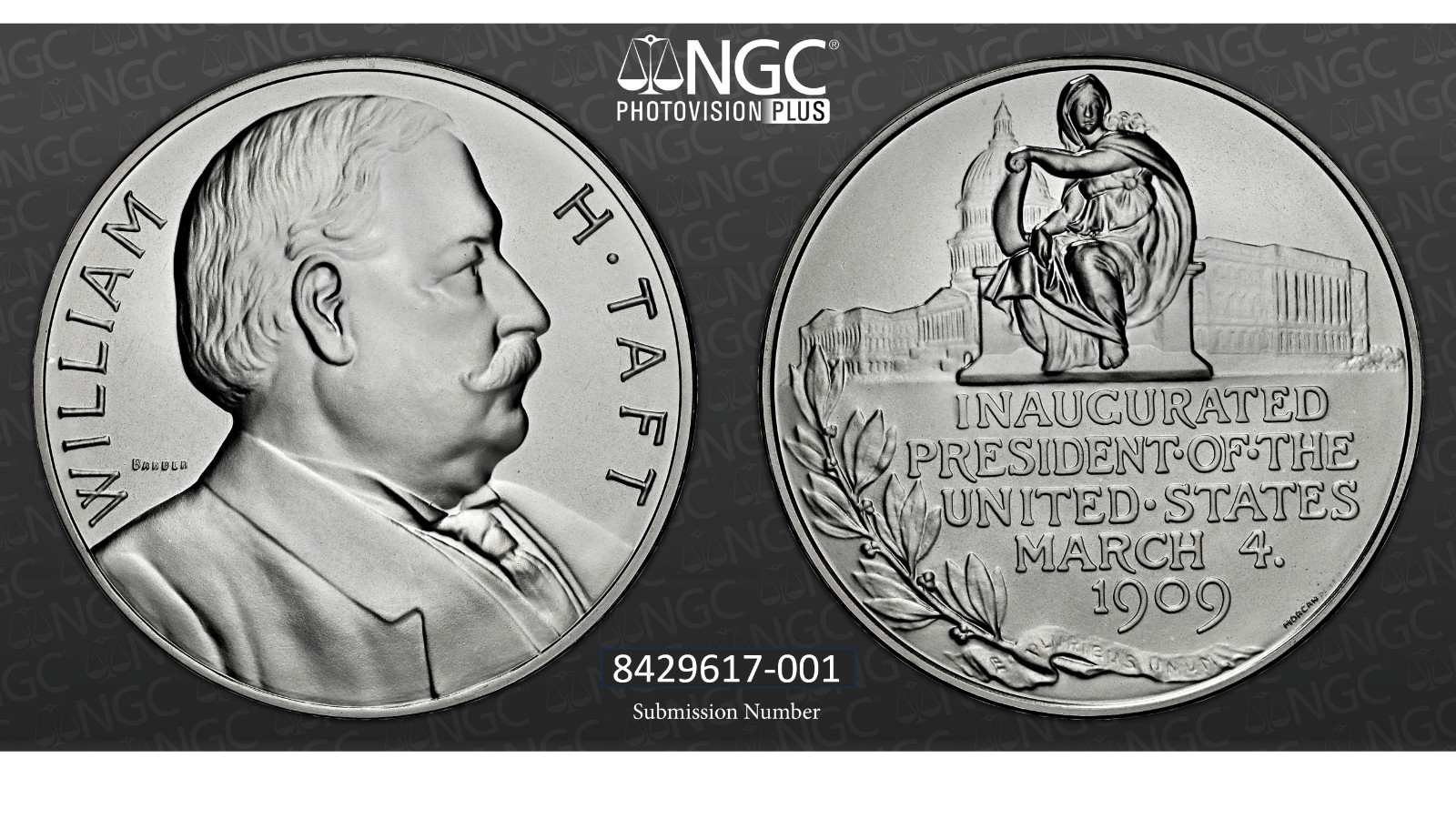 2025 (P) William H Taft Presidential Silver Medal NGC MS 69 +Mint Box&COA & RARE