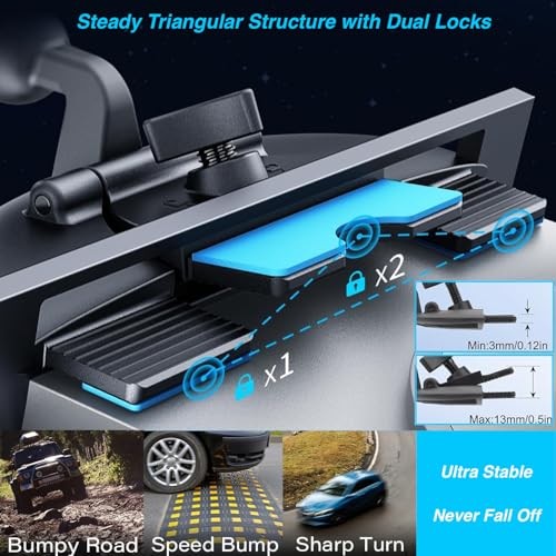 CD Slot Mount for CarPlay Screen, [Heavy-Duty] 360° Rotation CD Mount for