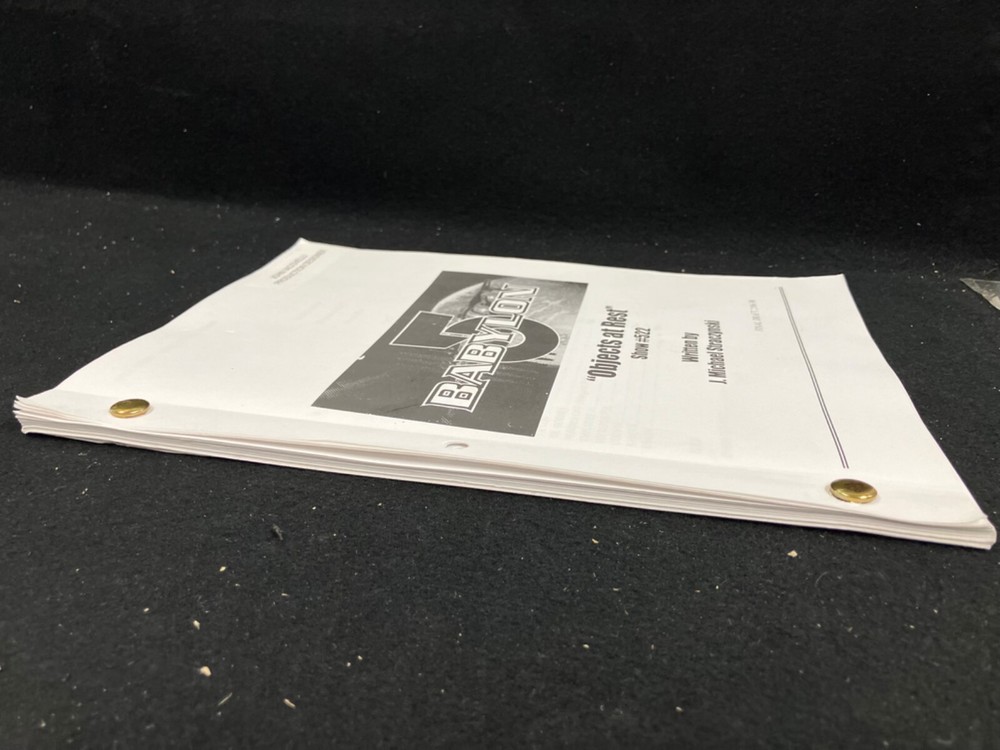 BABYLON 5 TV SCRIPT BY J. MICHAEL STRACZYNSKI, 2/6/1998 #522 "OBJECTS AT REST"