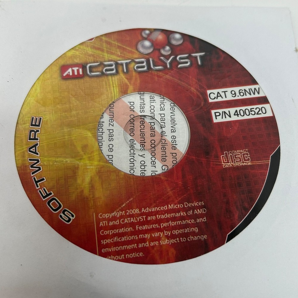 ATI Catalyst Software Version CAT 9.6NW 400520 Install CD