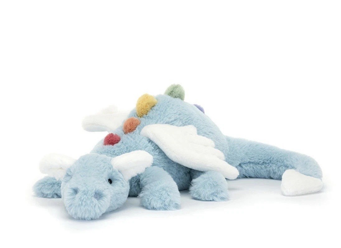 Sky Dragon Large Blue Plush Stuffed Animal NWT w/ Dust Bag Jellycat Inspired