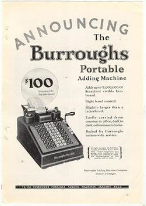 Historically Significant Antique Burroughs Adding Machine - Still Useful Today!
