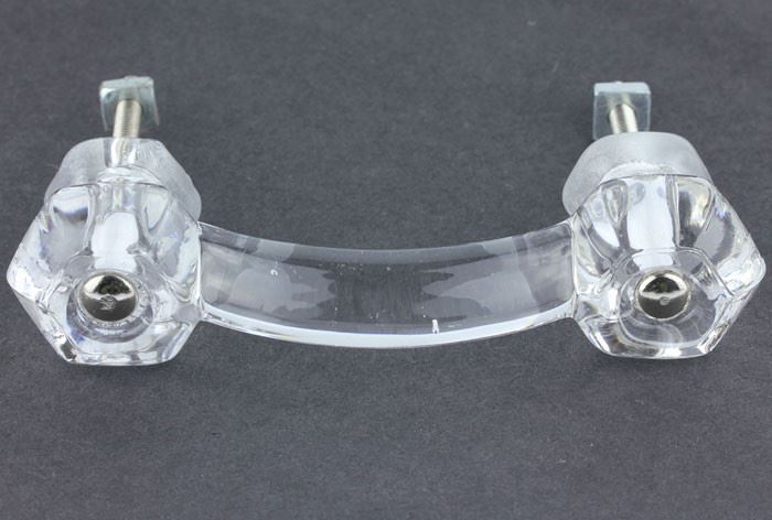 3" Antique Glass Pull Clear