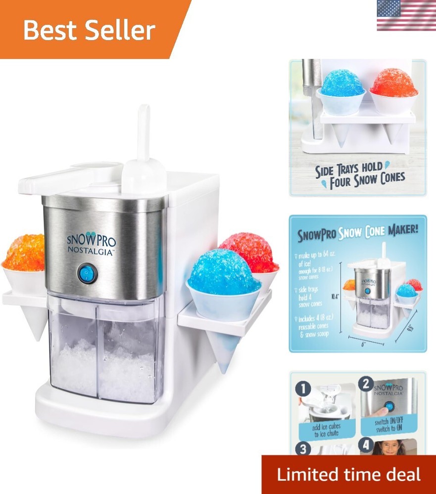 High-Quality Shaved Ice Machine - Create Refreshing Snow Cones Effortlessly