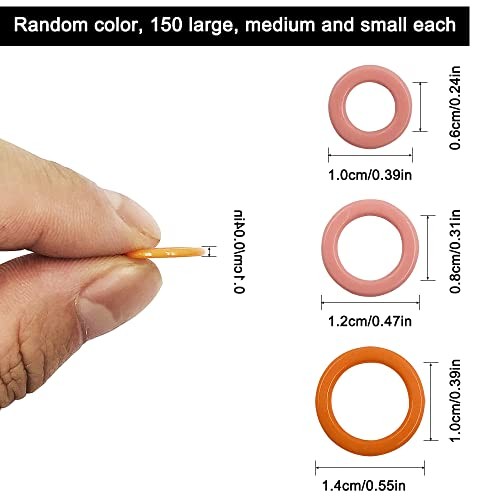 450 pcs Knitting Stitch Marker, Braided Auxiliary Marking Ring, Plastic Ring