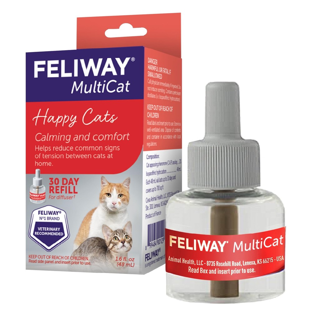 FELIWAY® MultiCat 30 Day Cat Calming Refill for Pheromone 1 Pack, RED