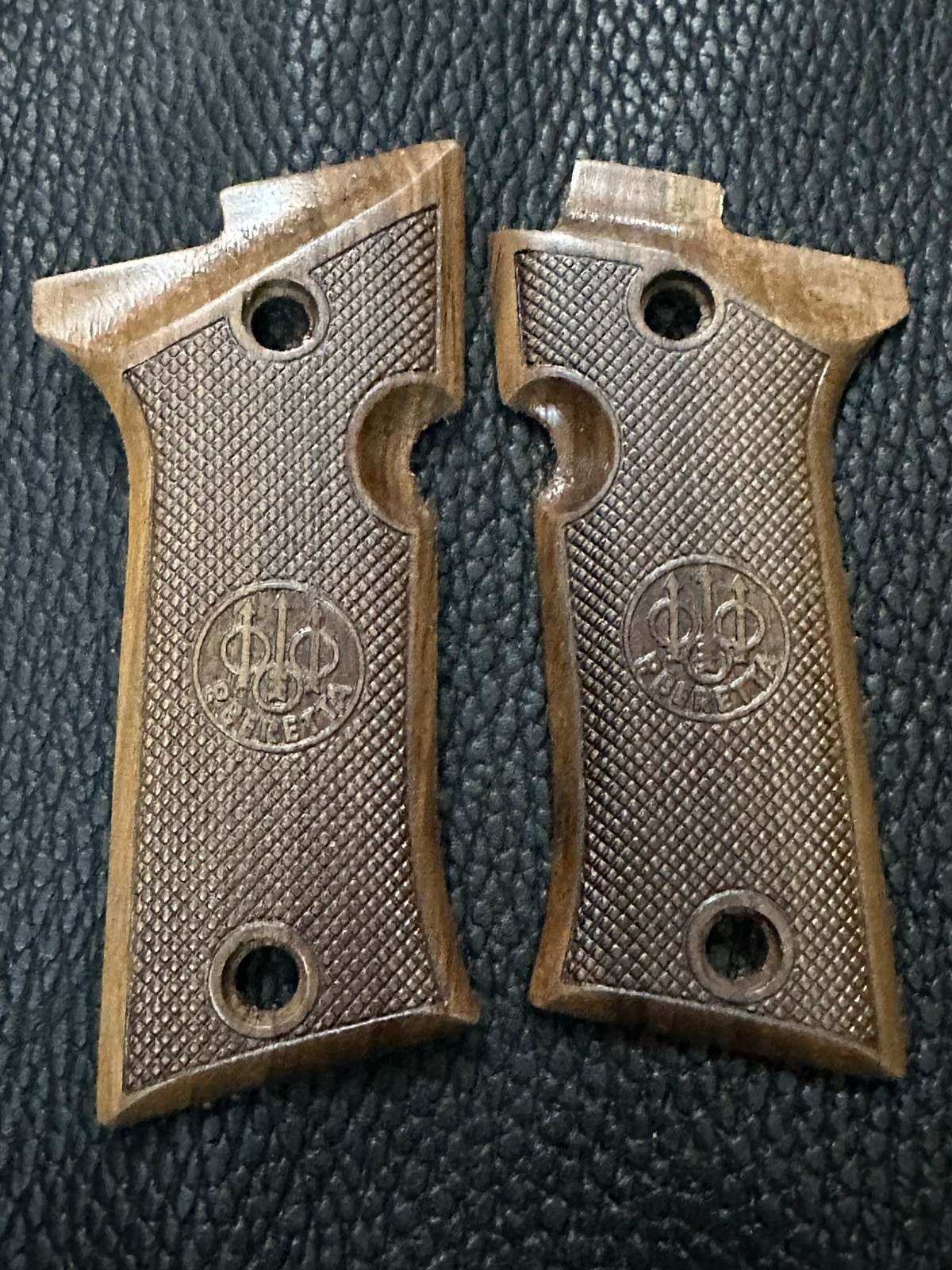 Beretta 80X Cheetah Grips - Premium Quality Turkish Walnut Wood - Checkered