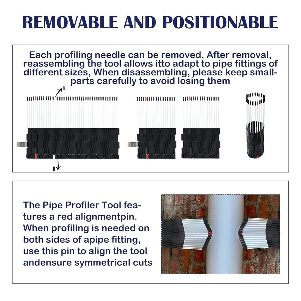 Multi Surface Pipe Profiling Tool, Pipe Cutting Template Multi Functional Shape