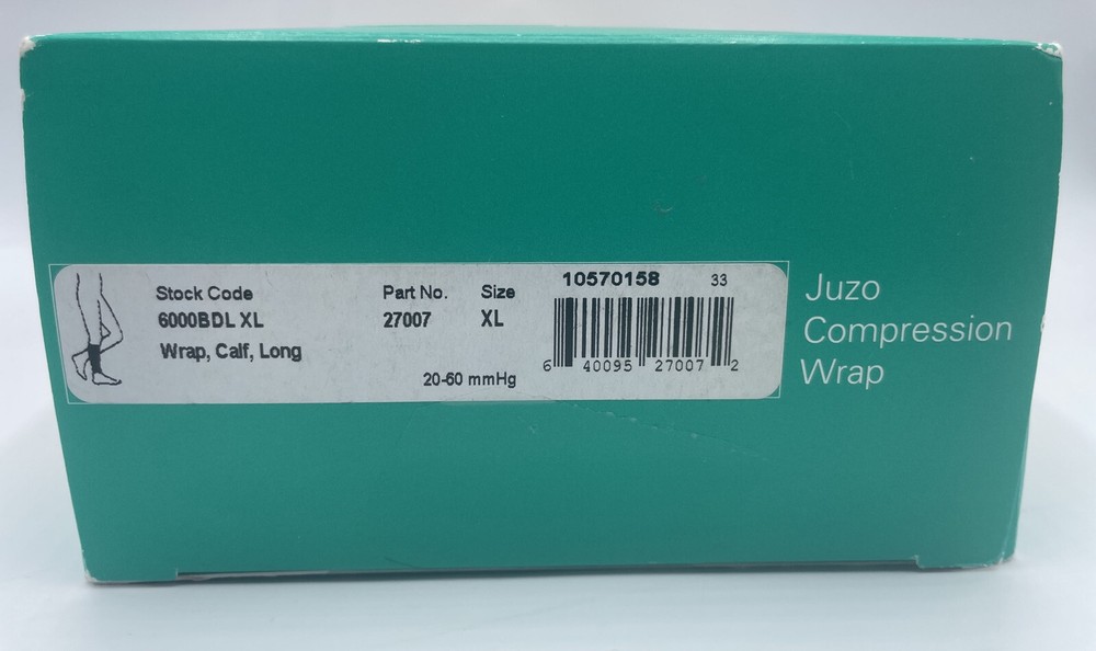 Juzo 6000 20-60 mmHg Compression Wrap-Calf Segment-Long-Extra Large REVERSIBLE