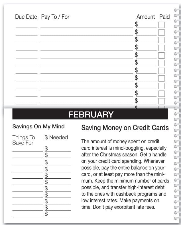Large Print What's Due Organizer