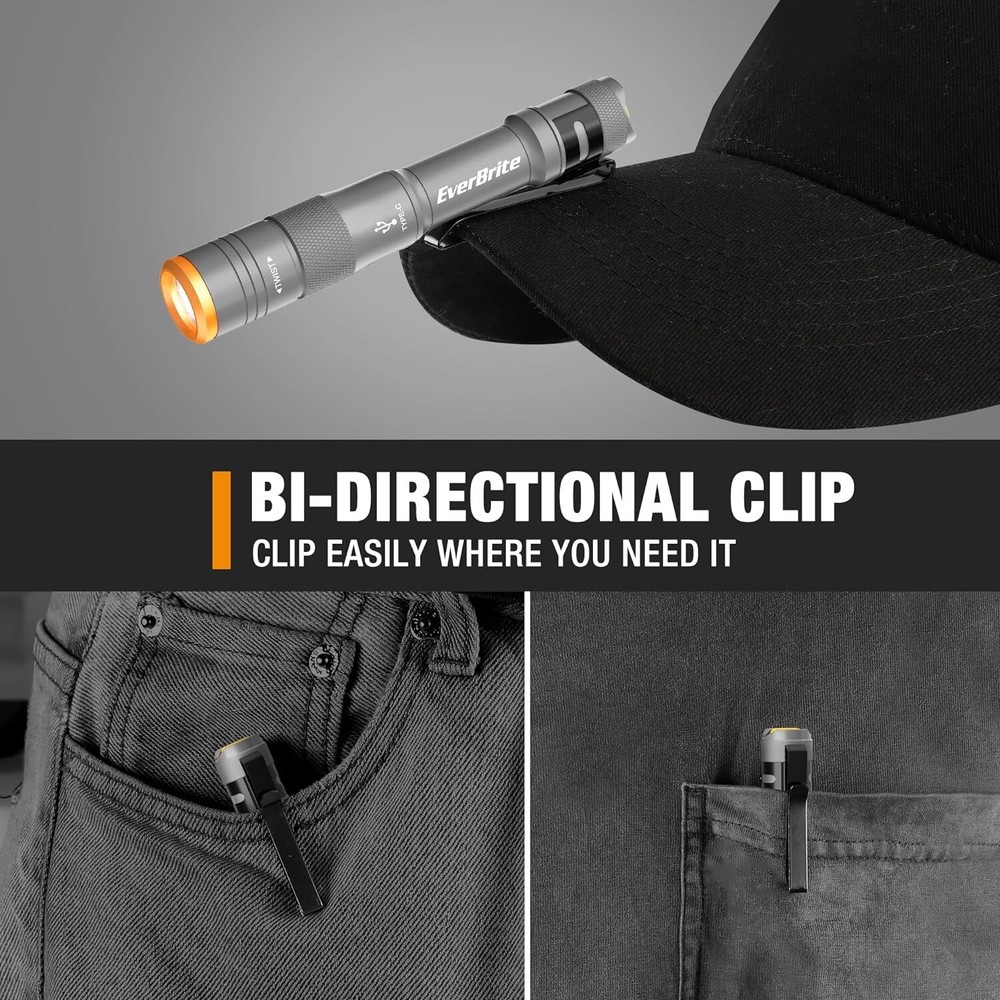 Mini Pen Light, Rechargeable Pocket Pen Flashlight with USB C Cable 4 Light Mode