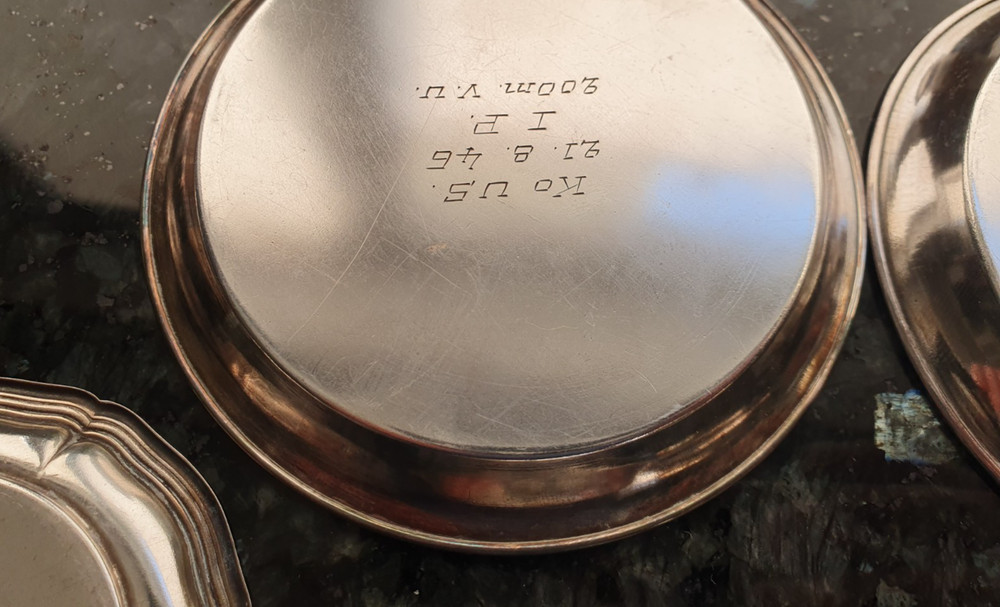 NOT SOLID SILVER ❗ Alpaka / Nickel Silver Tray Lot - READ DESCRIPTION !!!