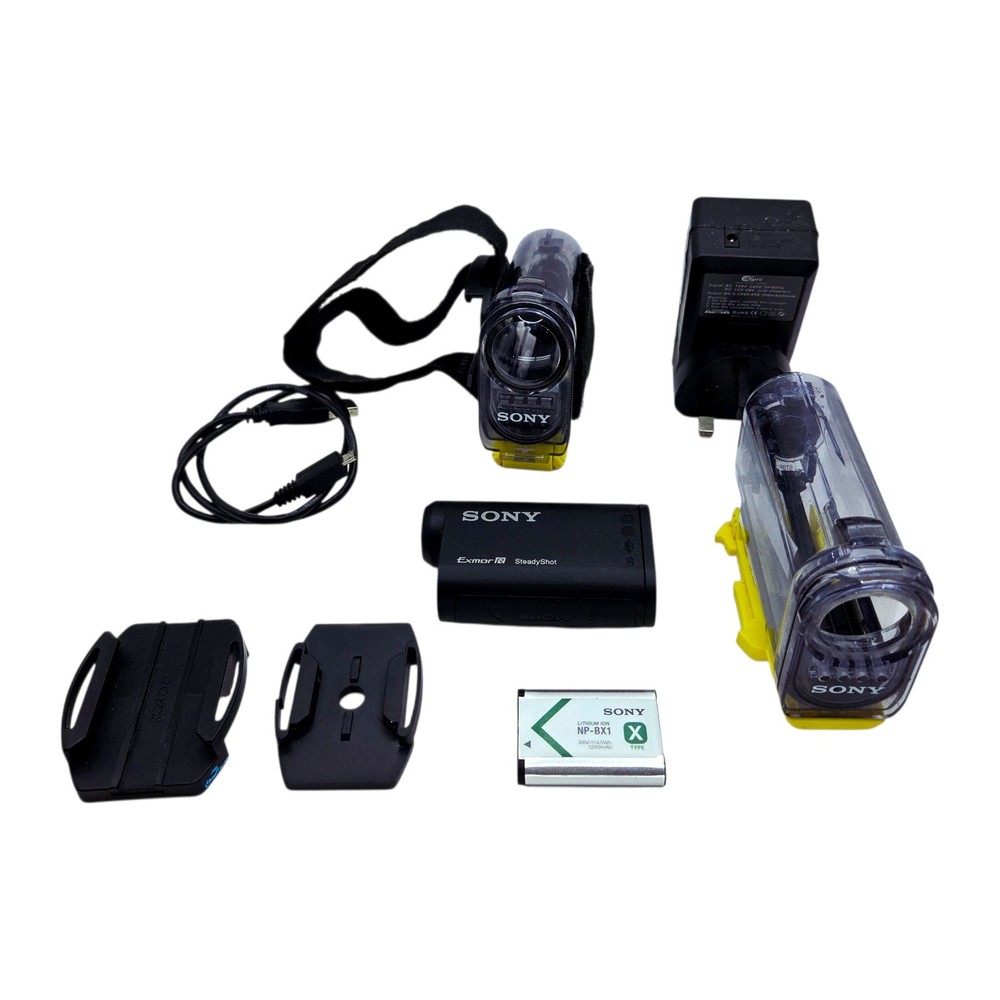 Sony HDR-AS15 Action Camera Steadyshot With Accessory Bundle + Spare Battery +SD