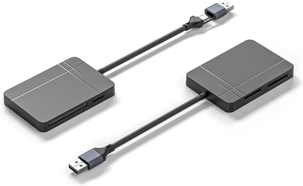 4-in-1 USB3.0/USB-C Card Reader SD Micro SD TF CF MS Compact Flash Card Adapter