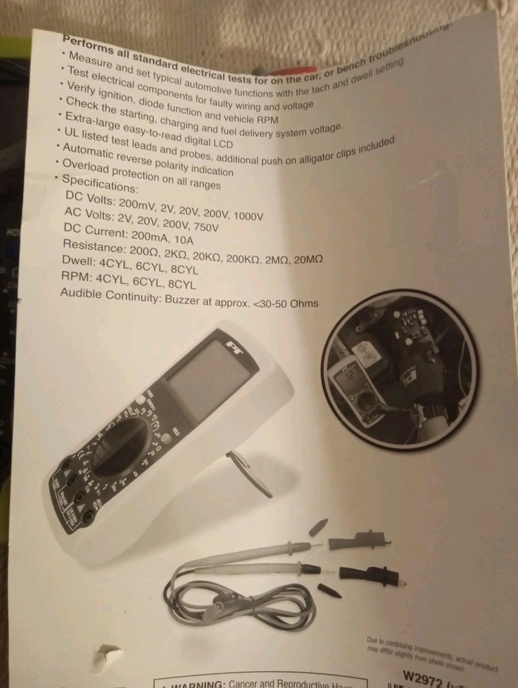 automotive digital multimeter Performance Tool