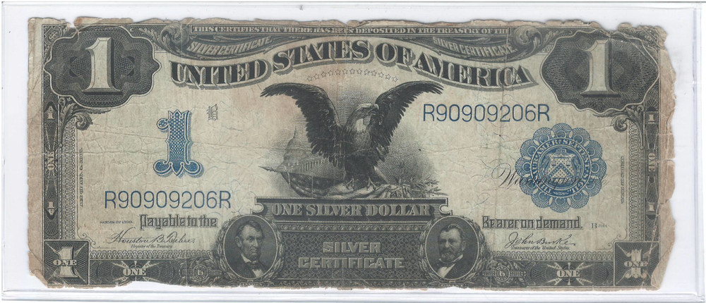 1899 $1 One Dollar Black Eagle Silver Certificate AG, Bank Note (rare note) !