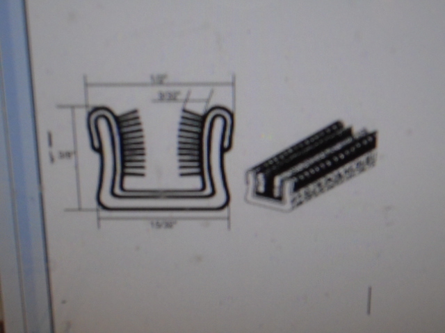 POSTAL MAIL ,DJ5,KAISER,CJ,WILLYS, AMC,SLIDING WINDOW CHANNEL FUZZY STUFF 2 EACH