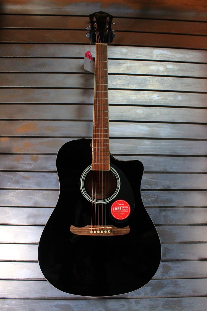 Fender FA-125CE Dreadnought Acoustic-Black