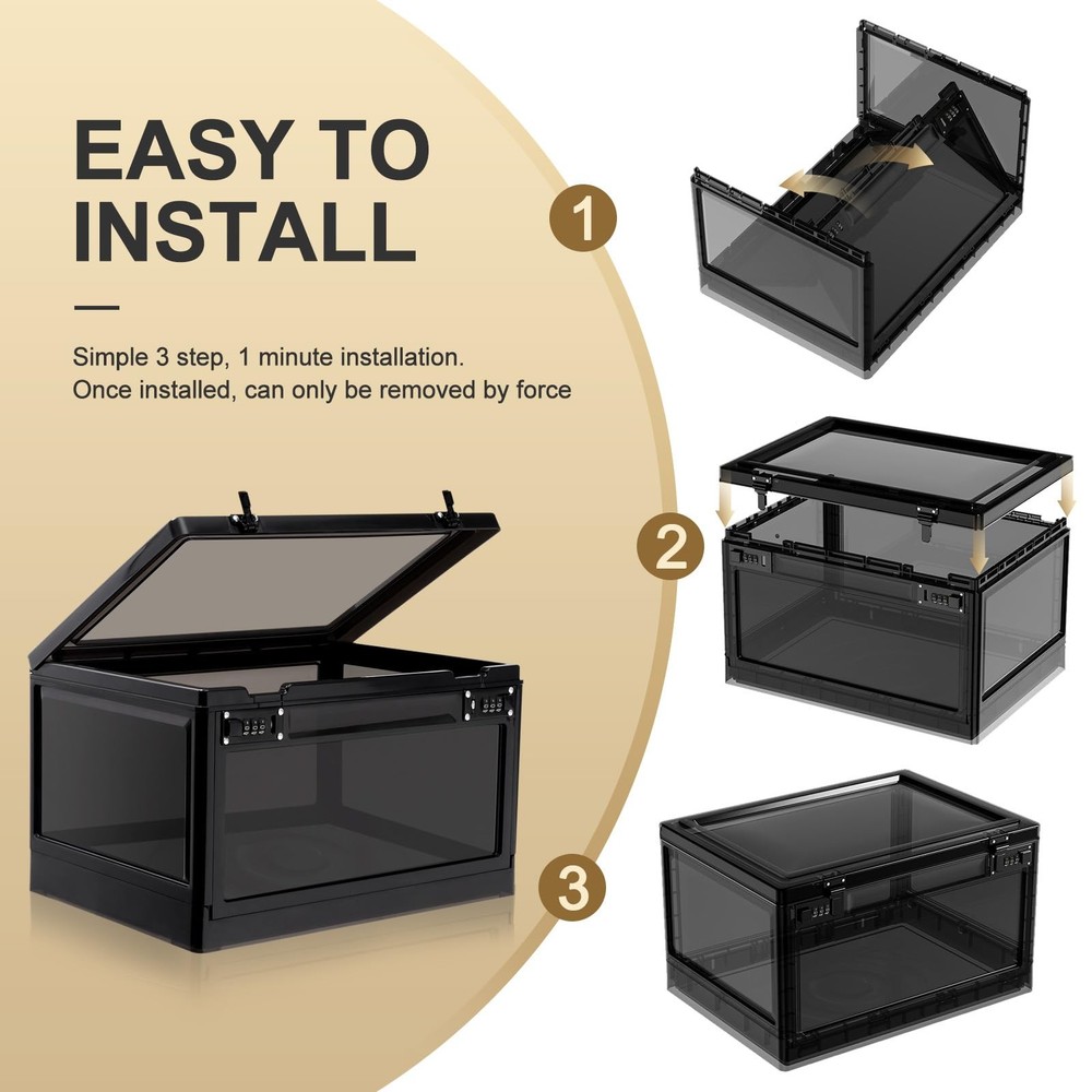 Large Lock Box for Personal Items, 24 Litre Combination Lockable Storage Box ...