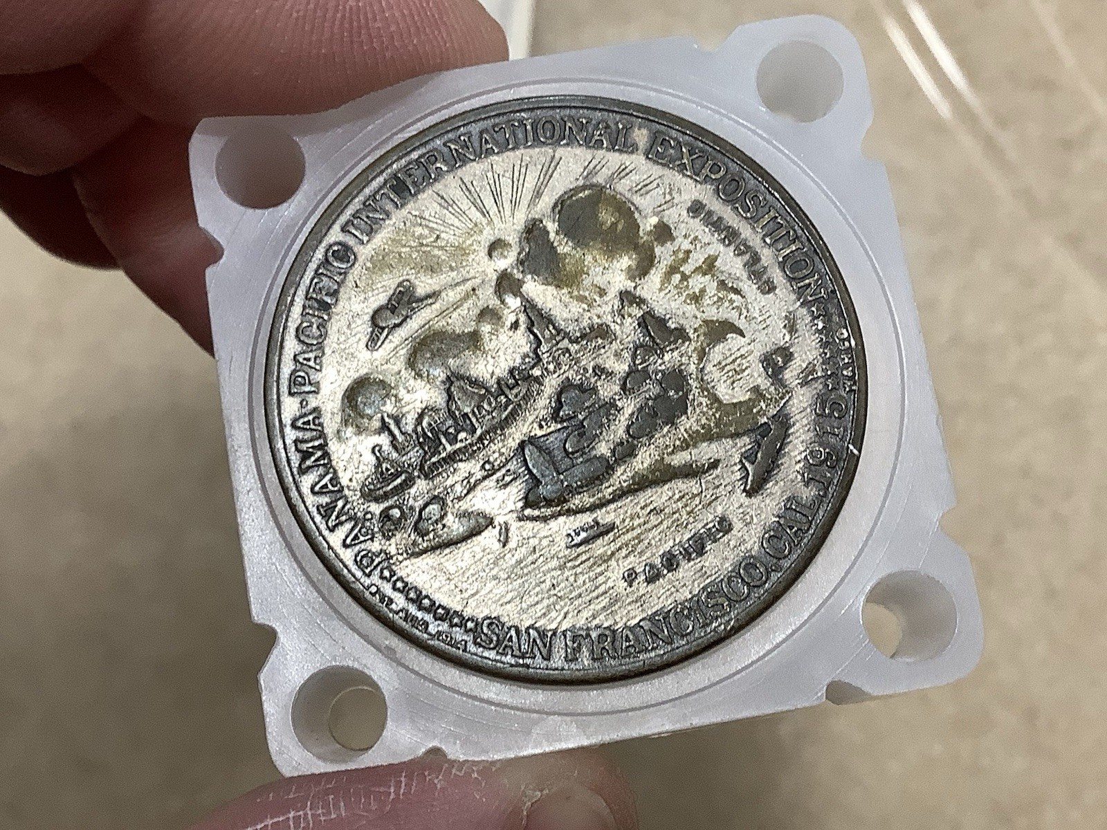 1915 Cal.Four Portraits HK-420 Silver Plate*Retired Dealer* So Called Dollar