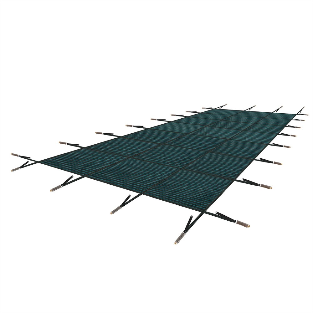 Swimming Pool Safety Cover 16x32FT Rectangular Pool Protecter Hardware Included
