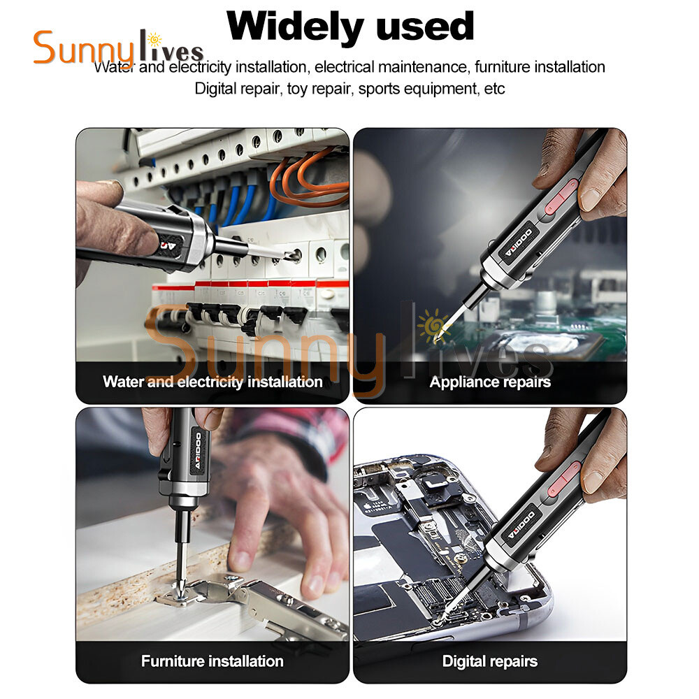Portable Electric Screwdriver Compact USB Rechargeable Screw Driver Power Tool ~