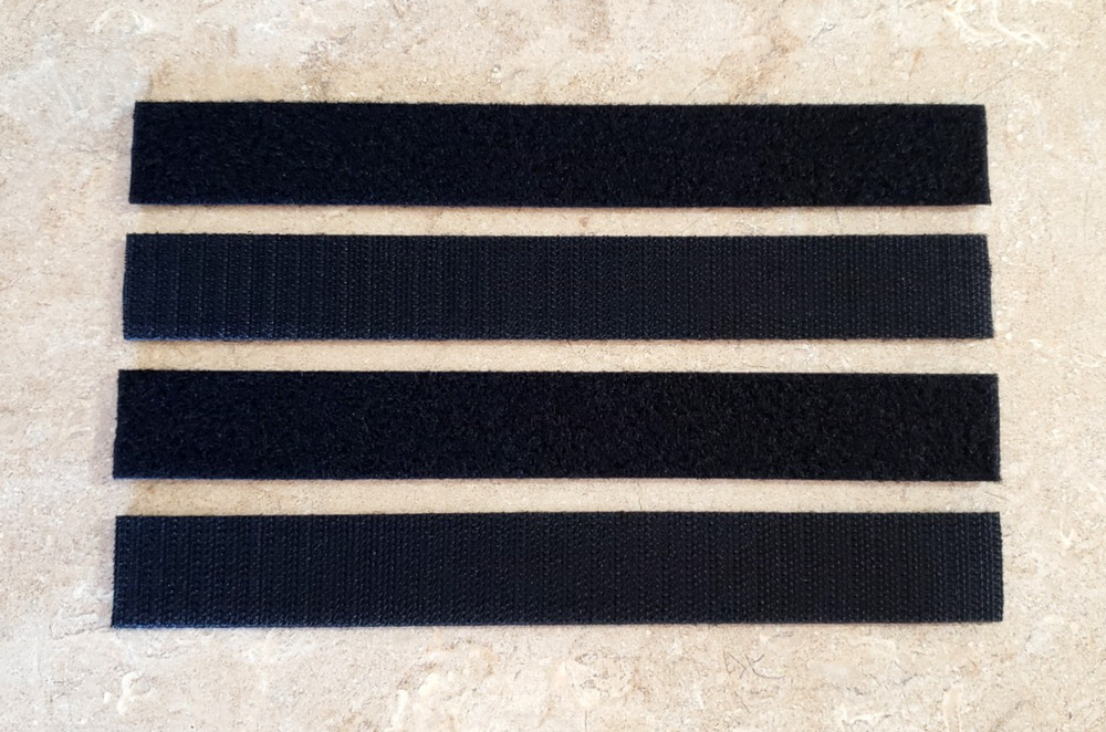 Four 8 x 1 inch Hook and Loop Extension Straps