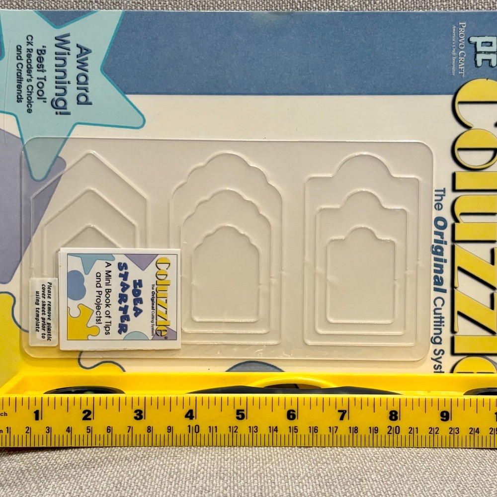 Provo Craft COLUZZLE Cutting System Nested Template - Gift Tags - 9" x 5" - NEW