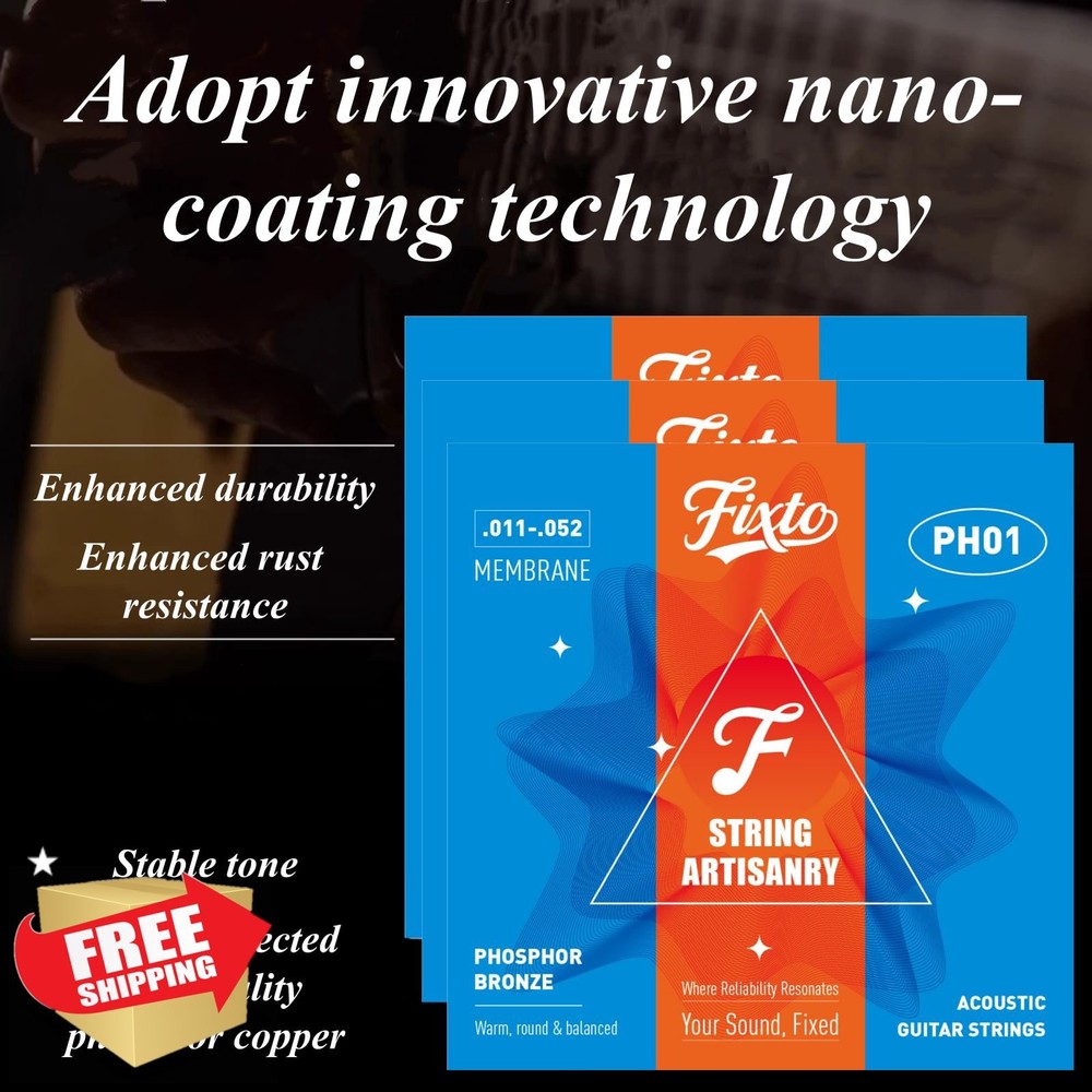 Fixto Acoustic Guitar Treble E String .011 Light Tension