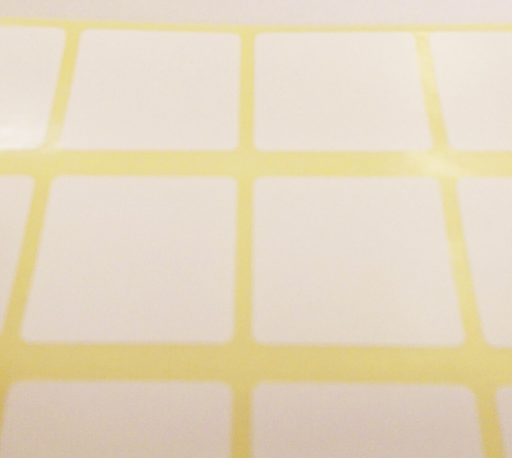 25mm or 38mm - Square Colour Code Dots Blank Price Stickers Sticky Labels