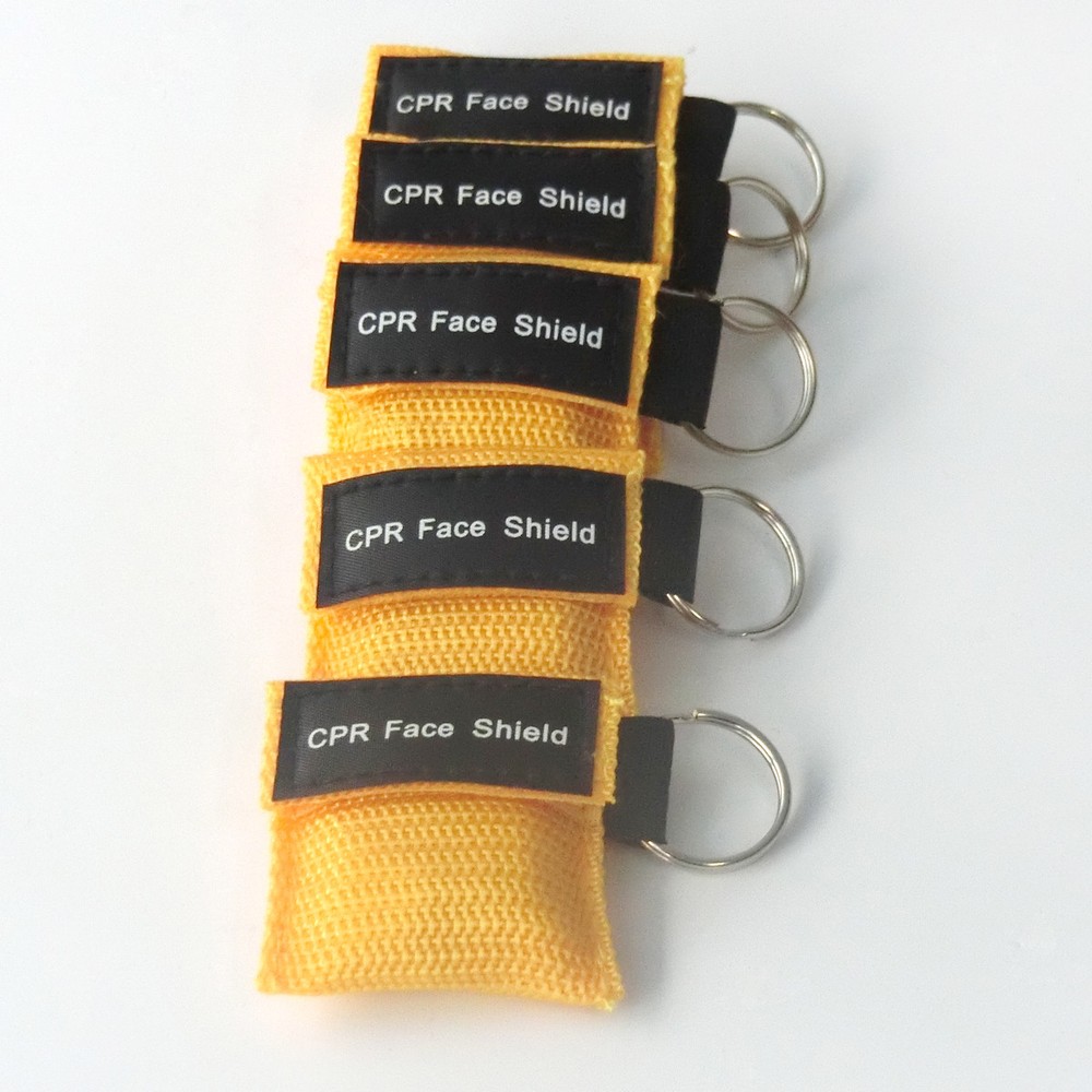 6pcs CPR Barrier WITH KEYCHAIN CPR FACE SHIELD POCKET AED Multicolor