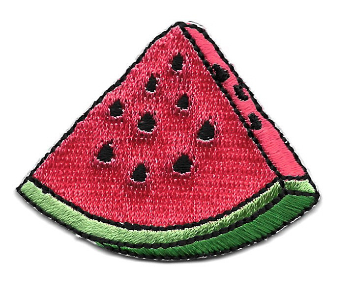 Watermelon - Watermelon Slice - Fruit - Embroidered Iron On Applique Patch