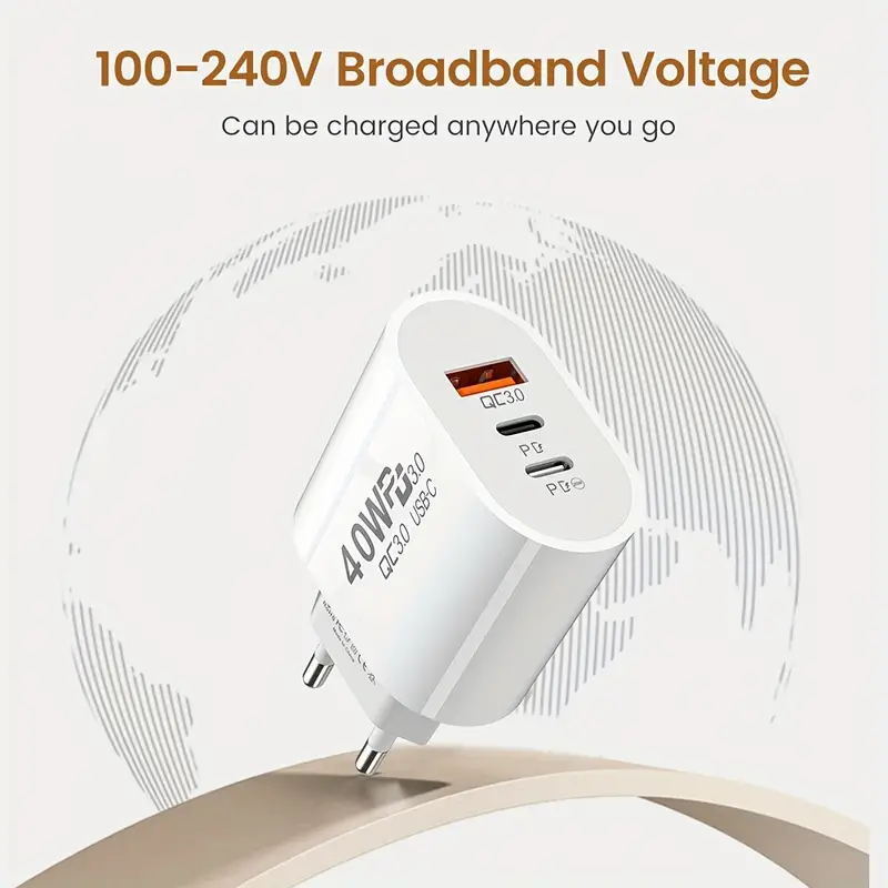 Dual PD 40W Fast Wall Charger Power Adapter iPhone 16 Pro Max 15 14 13 Plus lot