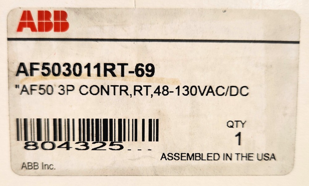 ABB AF503011RT-69 Contactor 130V 3P